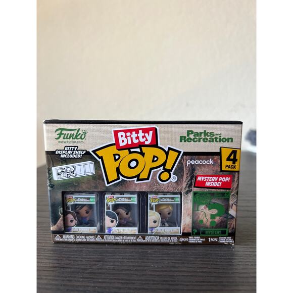 SEALED PARKS & RECREATION BITTY Pawnee Rangers Funko Pop 4-Pack W/ Mystery Chase - Picture 1 of 2